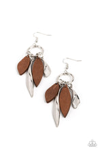 Load image into Gallery viewer, Primal Palette - Brown (Wooden Frame) Earring
