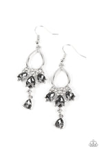 Load image into Gallery viewer, Coming in Clutch - Silver (Smoky Rhinestone) Earring
