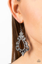 Load image into Gallery viewer, Fit for a DIVA - Black (Gunmetal/White Rhinestone) Earring
