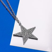 Load image into Gallery viewer, Rock Star Sparkle - Black (Gunmetal) Star Necklace
