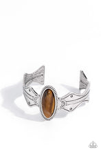 Load image into Gallery viewer, Age of Adventure - Brown (Tiger&#39;s Eye Stone) Cuff Bracelet
