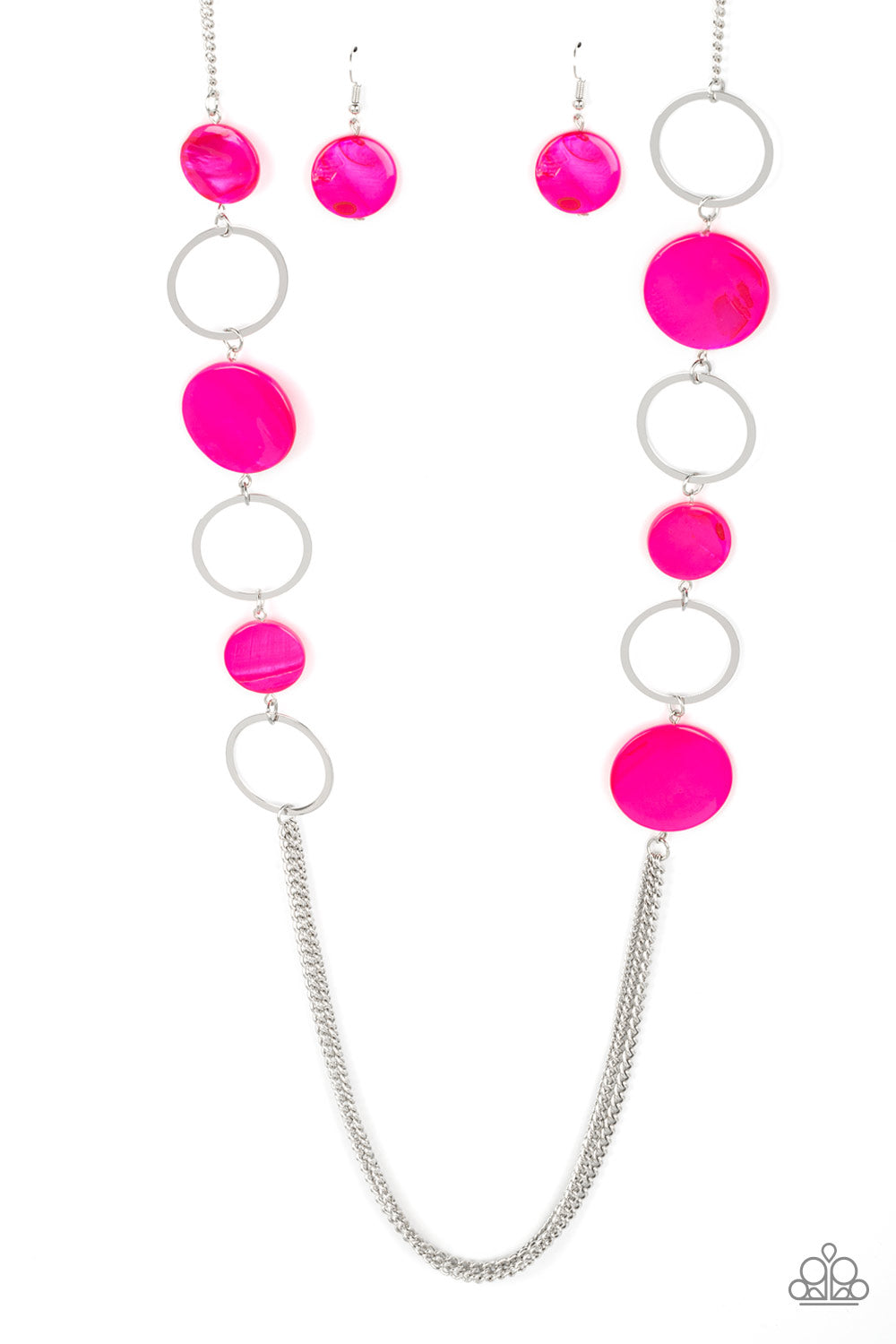 Beach Hub - Pink (Shell-like Discs) Necklace