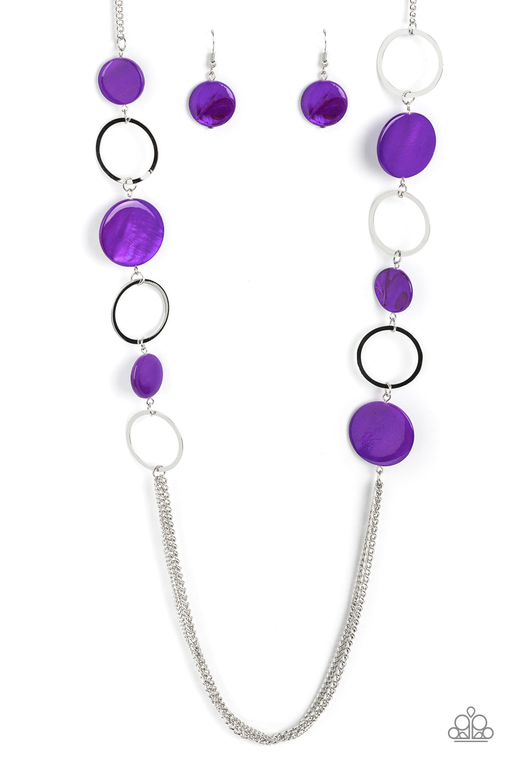 Beach Hub - Purple (Shell-Like Disc) Necklace