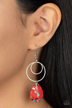 Load image into Gallery viewer, Terrazzo Tempo - Red (Speckled Stone) Earring
