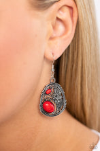 Load image into Gallery viewer, Hibiscus Harvest - Red Earring
