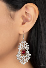 Load image into Gallery viewer, Sociable Sparkle - Red (Rhinestone) Earring
