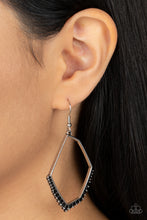 Load image into Gallery viewer, Bent on Success - Black Earrings
