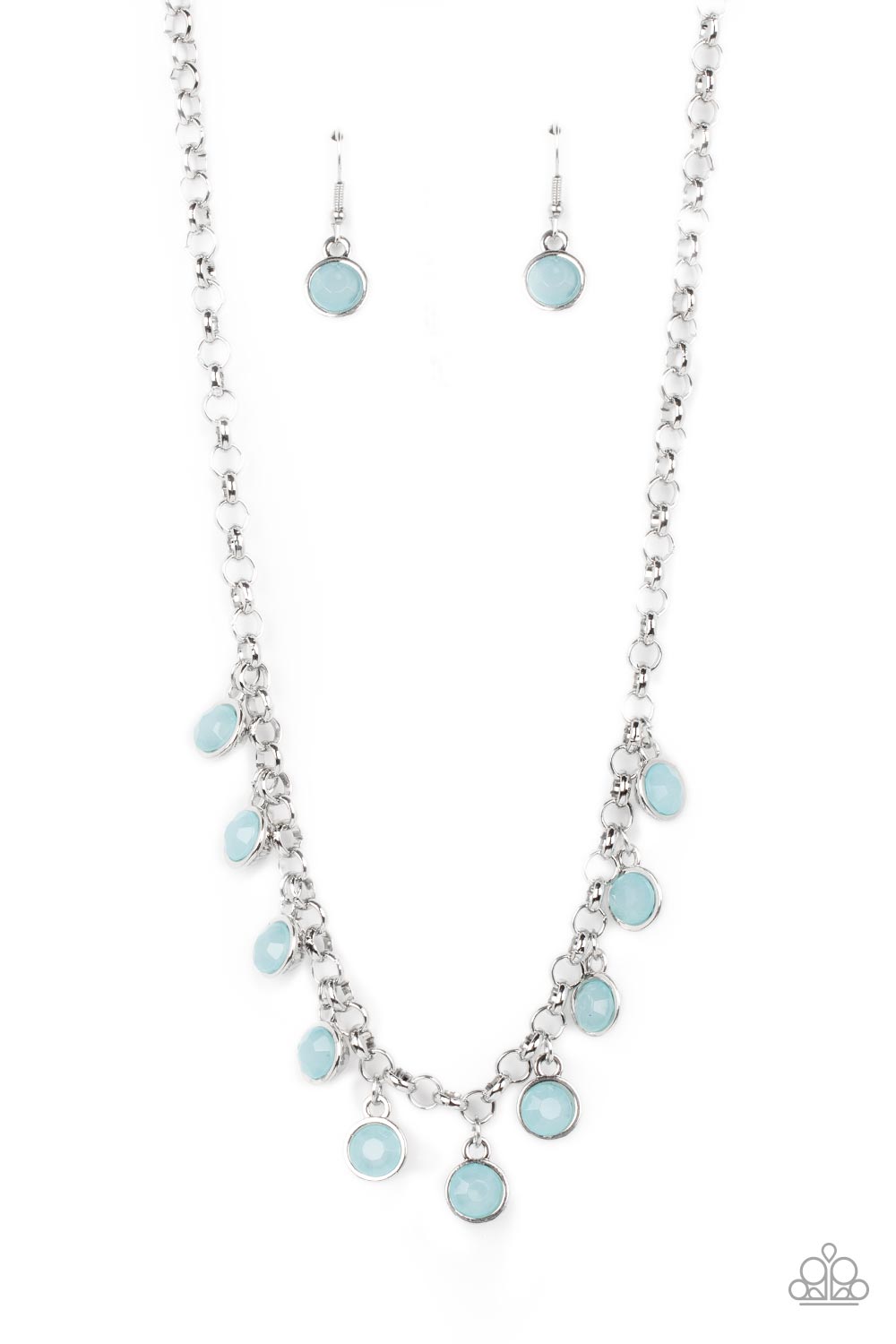 Moonbeam Magic - Blue (Crystal-Like Bead) Necklace