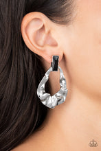 Load image into Gallery viewer, Metro Meltdown - Black (Rhinestone) Post Earring
