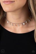 Load image into Gallery viewer, Little Lady Liberty - White (Rhinestone )Star Choker Necklace
