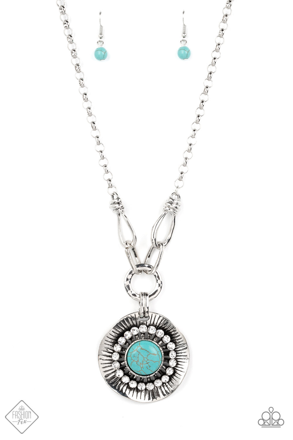 Badlands Treasure Hunt - Blue (Turquoise) Necklace (SSF-0722)