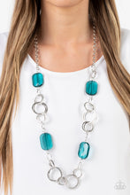 Load image into Gallery viewer, Stained Glass Glamour - Blue Necklace
