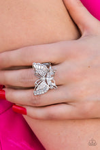 Load image into Gallery viewer, Fearless Flutter - White (Rhinestone) Ring
