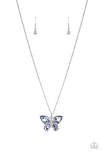 Load image into Gallery viewer, Free-Flying Flutter - Blue (Butterfly) Necklace
