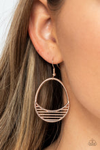 Load image into Gallery viewer, Segmented Shimmer - Rose Gold Earring
