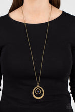Load image into Gallery viewer, Tasteful Teardrops - Brass Necklace (Oil Spill)
