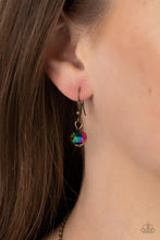 Load image into Gallery viewer, Tasteful Teardrops - Brass Necklace (Oil Spill)
