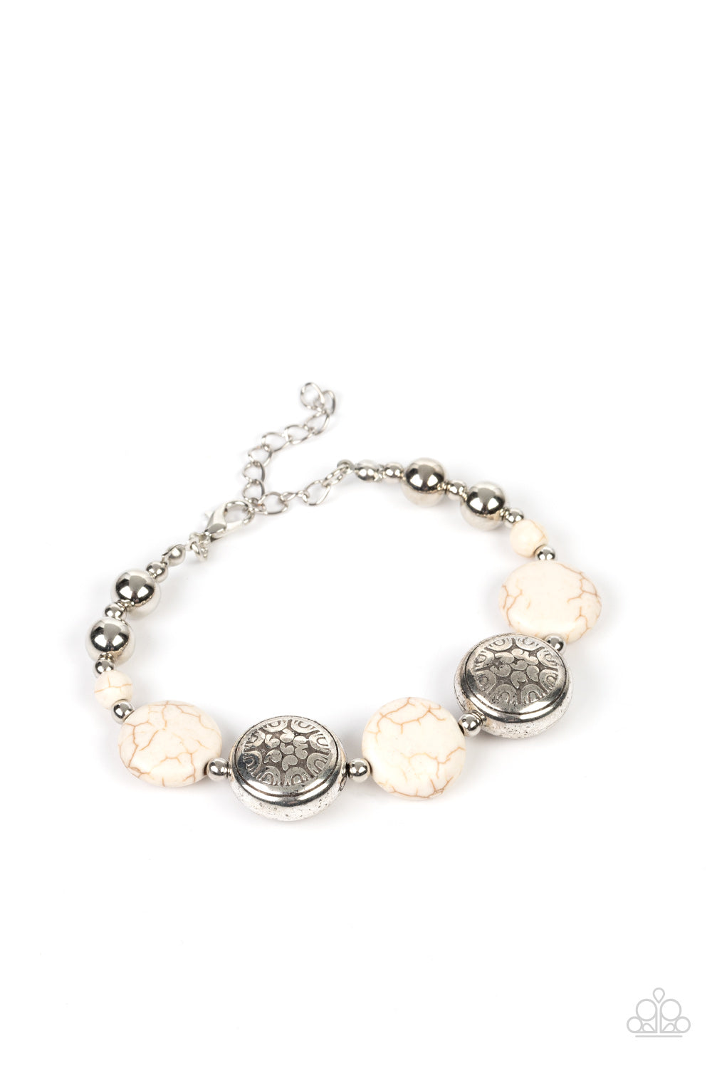 Oasis Orchard - White (Marble Stone) Bracelet