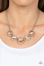 Load image into Gallery viewer, Elliptical Enchantment - Orange (Cat&#39;s Eye Stone) Necklace
