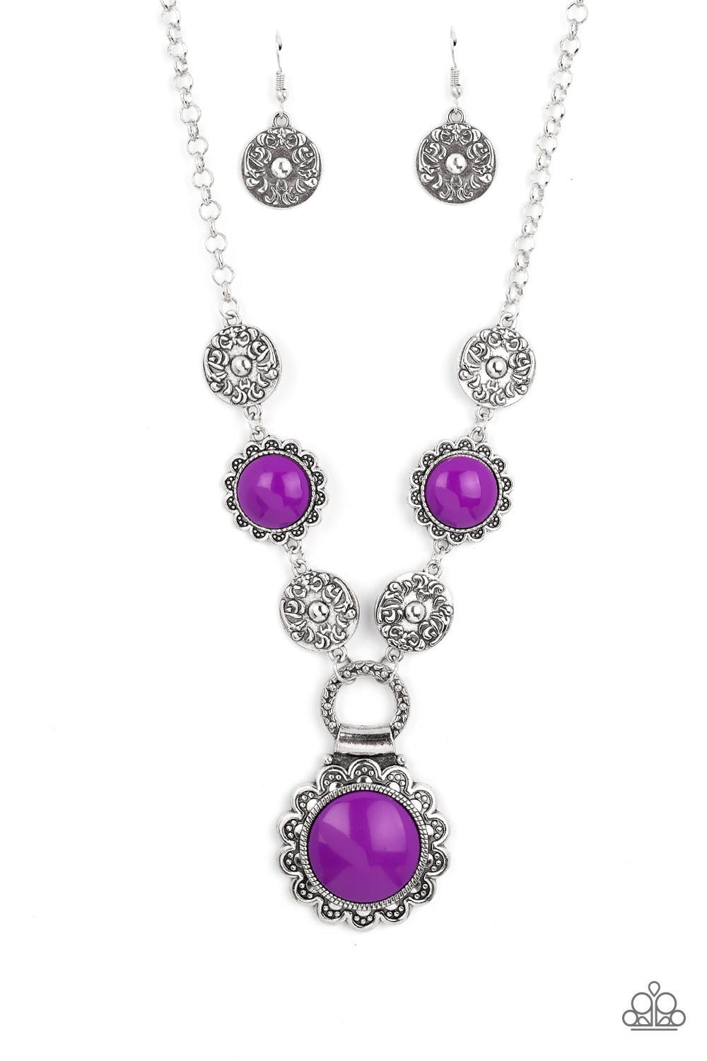 Poppy Persuasion - Purple Necklace