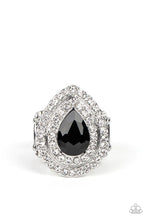 Load image into Gallery viewer, Icy Indulgence - Black (White Rhinestone) Ring
