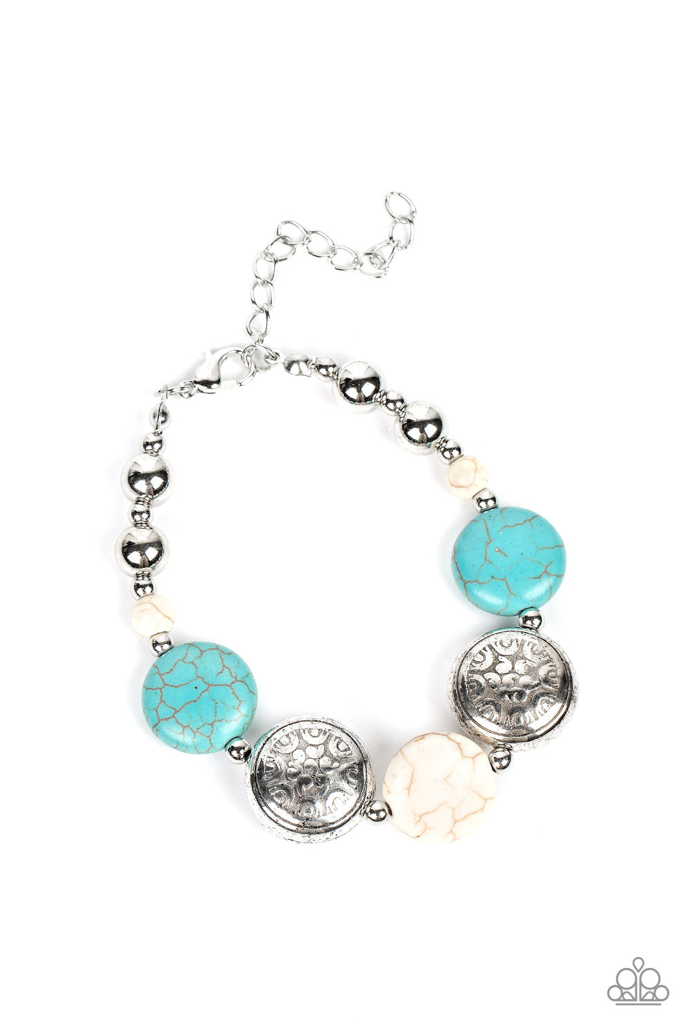 Oasis Orchard - Multi (Turquoise/White Stone) Bracelet