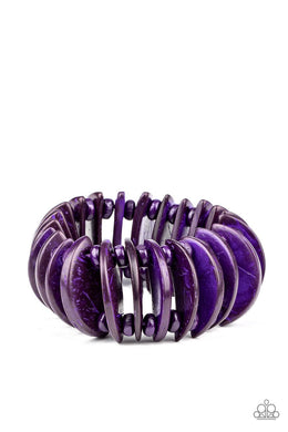 Tropical Tiki Bar Purple Bracelet freeshipping - JewLz4u Gemstone Gallery