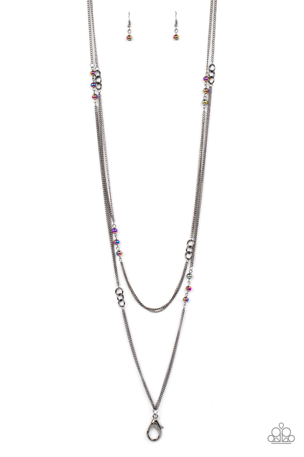 Ethereal Expectations - Multi (Oil Spill) Lanyard Necklace