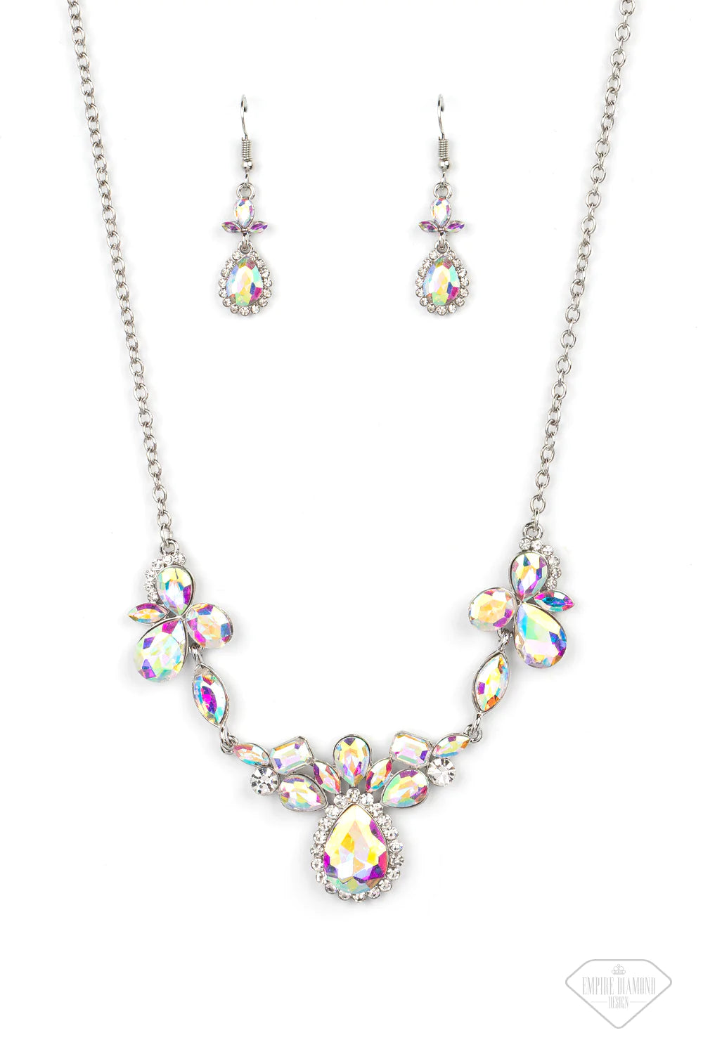Intergalactic Icon - Multi (Iridescent Gem Silver) Necklace