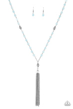 Load image into Gallery viewer, Tassel Takeover - Blue Necklace freeshipping - JewLz4u Gemstone Gallery
