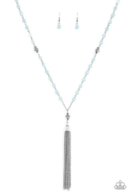 Tassel Takeover - Blue Necklace freeshipping - JewLz4u Gemstone Gallery