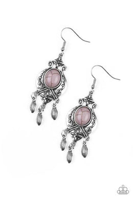 Enchantingly Environmentalist - Silver/Gray Stone Earring freeshipping - JewLz4u Gemstone Gallery