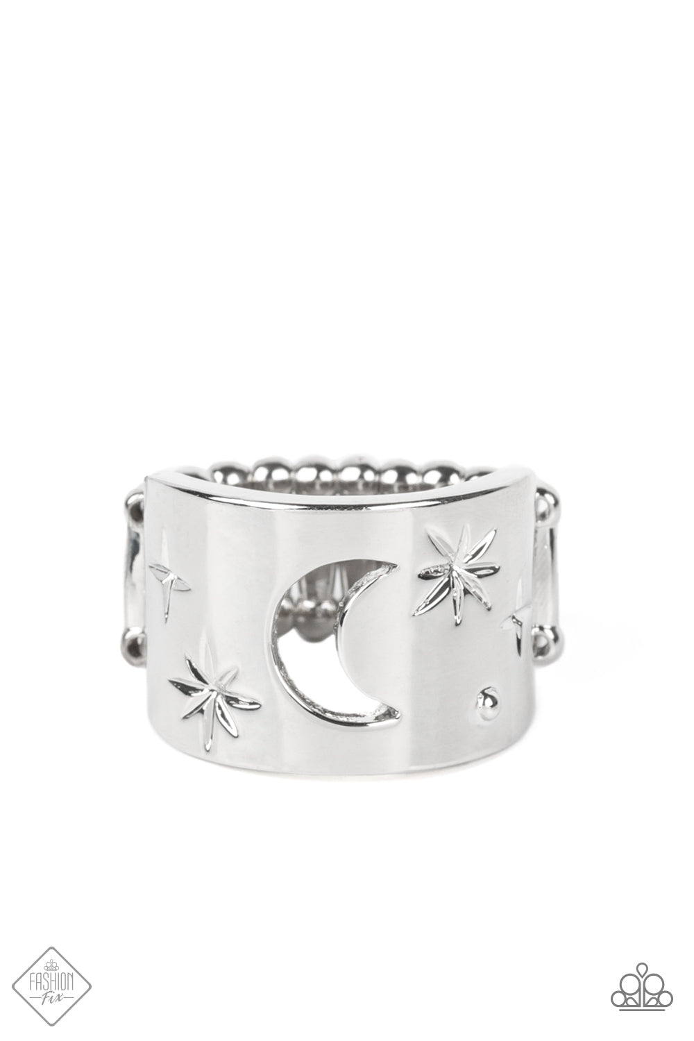 Lunar Levels - Silver (Star and moon) Ring (SS-0822)