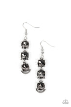 Load image into Gallery viewer, Determined to Dazzle - Silver (Smoky Rhinestone) Earring
