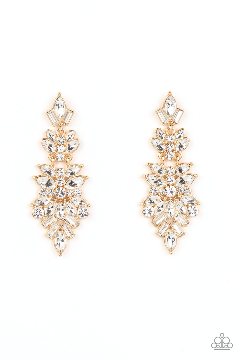 Frozen Fairytale - Gold (Rhinestone) Earring