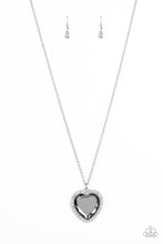 Load image into Gallery viewer, Prismatically Twitterpated - Silver (Smoky Heart) Necklace
