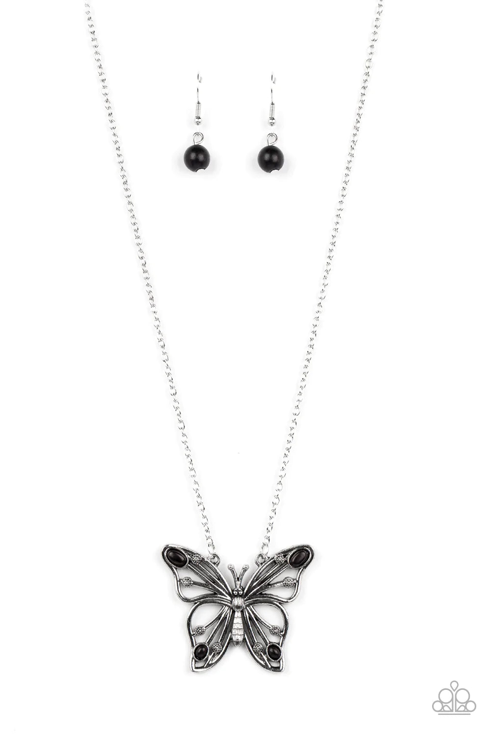Badlands Butterfly - Black Butterfly Necklace