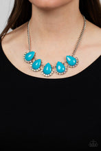 Load image into Gallery viewer, Ethereal Exaggerations - Blue Teardrop Bead) Necklace
