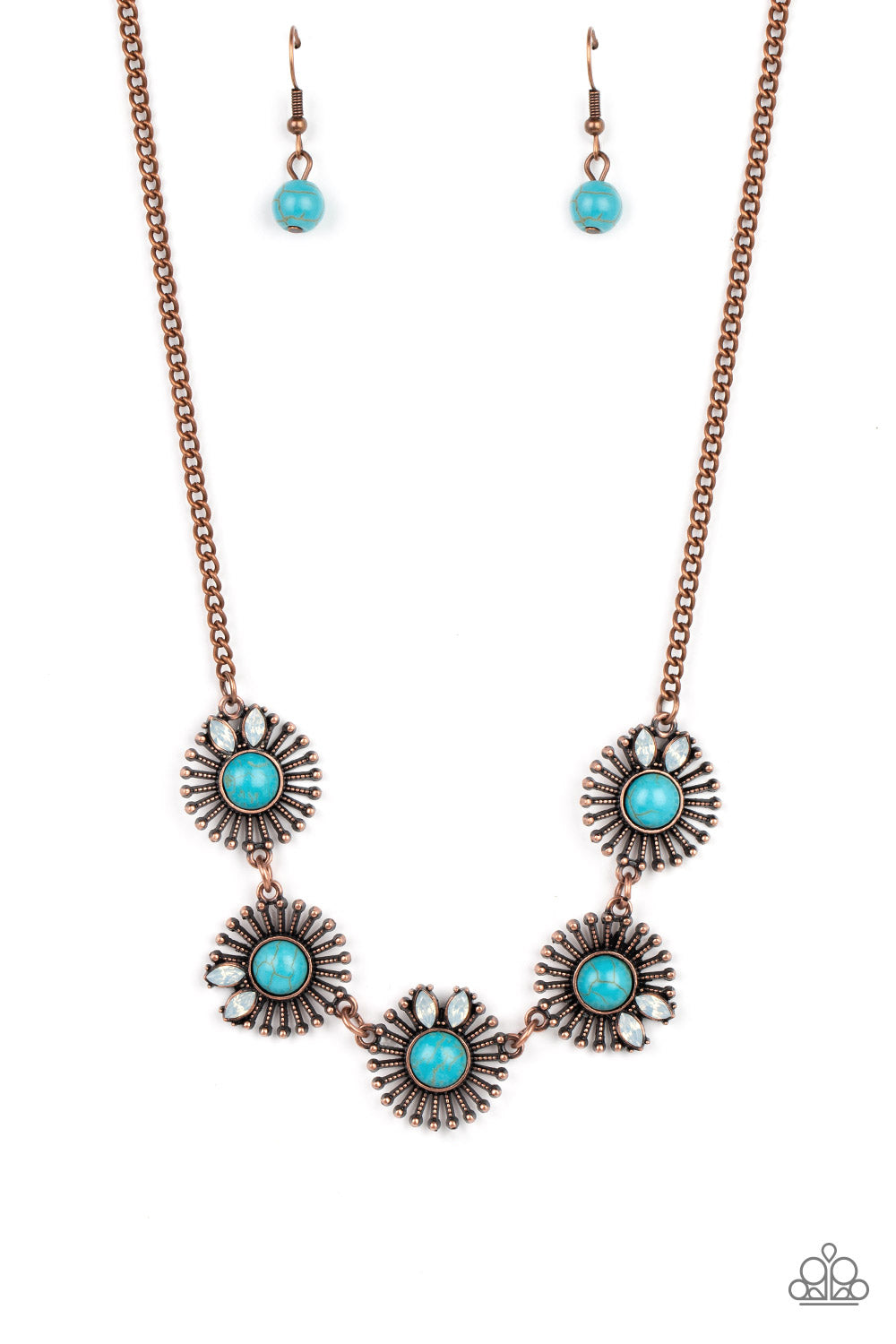 Fully Solar-Powered - Copper (Turquoise) Necklace