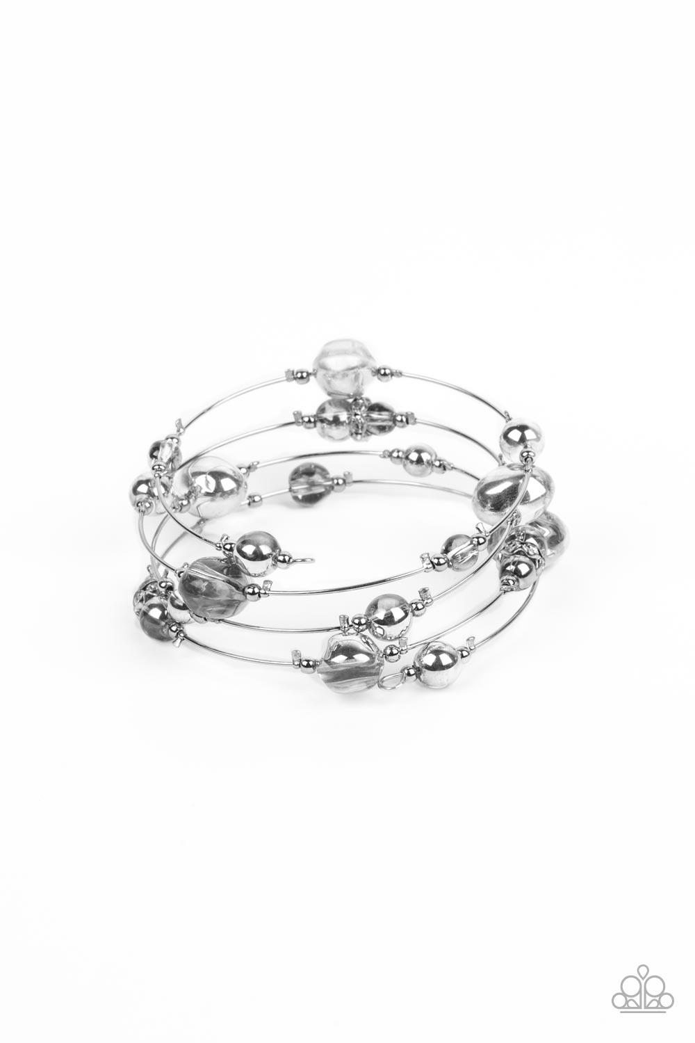 Optical Auras - Silver (Clear Bead) Bracelet