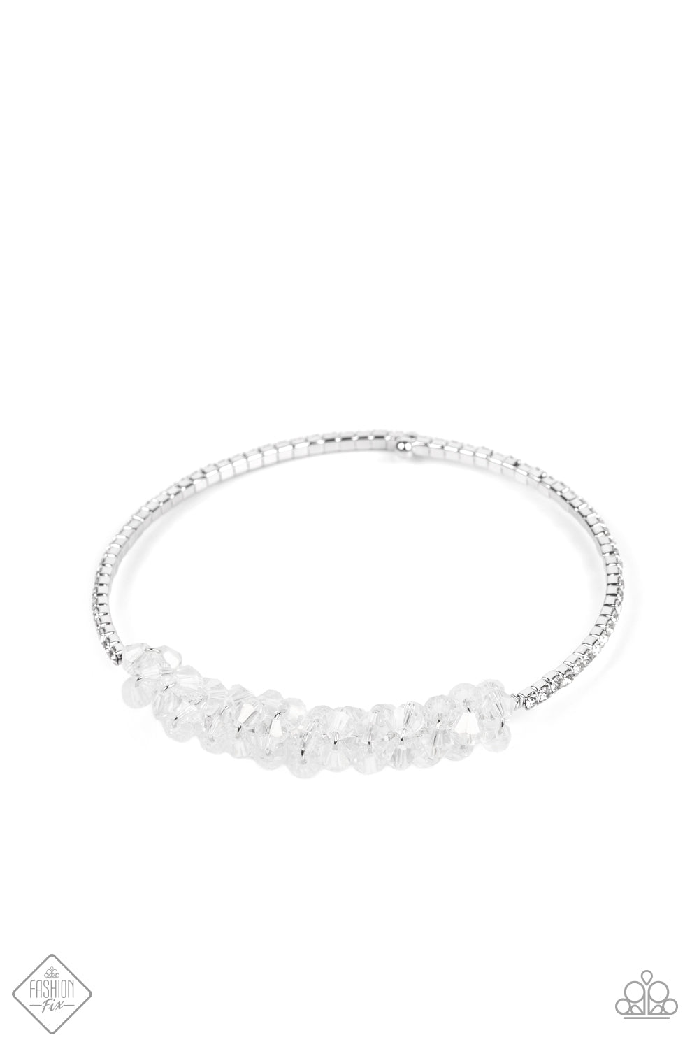 BAUBLY Personality - White (Crystal-like Beads) Bracelet (FFA-0822)
