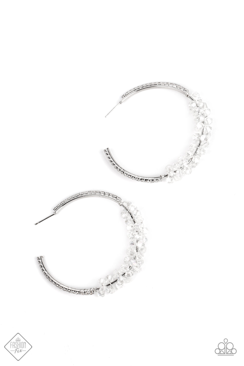 Bubble-Bursting Bling - White (Transparent crystal-like beads) Earring (FFA-0822)