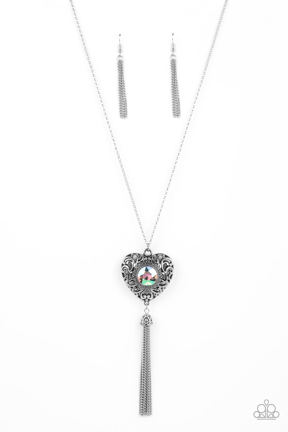 Prismatic Passion - Green (Heart) Necklace