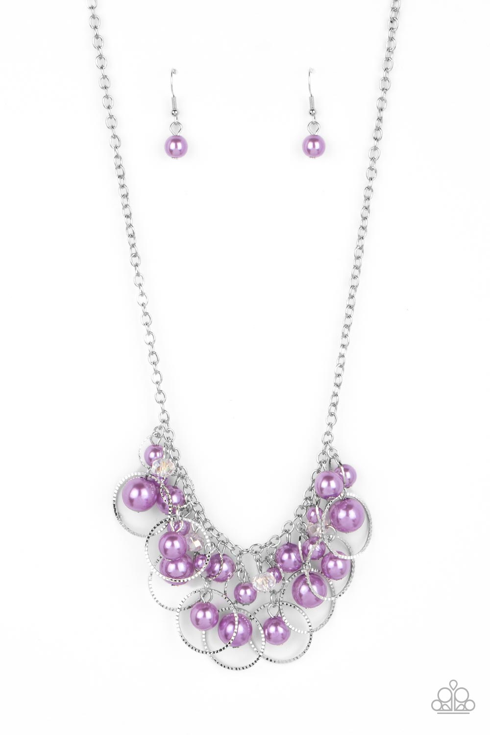 Ballroom Bliss - (Lavender Pearls) Purple Necklace