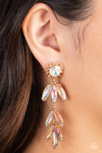 Load image into Gallery viewer, Space Age Sparkle - Gold (Iridescent) Earring
