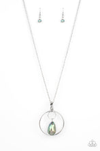 Load image into Gallery viewer, Swinging Shimmer - Green (Iridescent) Necklace
