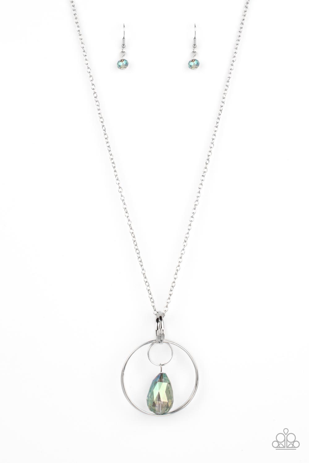 Swinging Shimmer - Green (Iridescent) Necklace