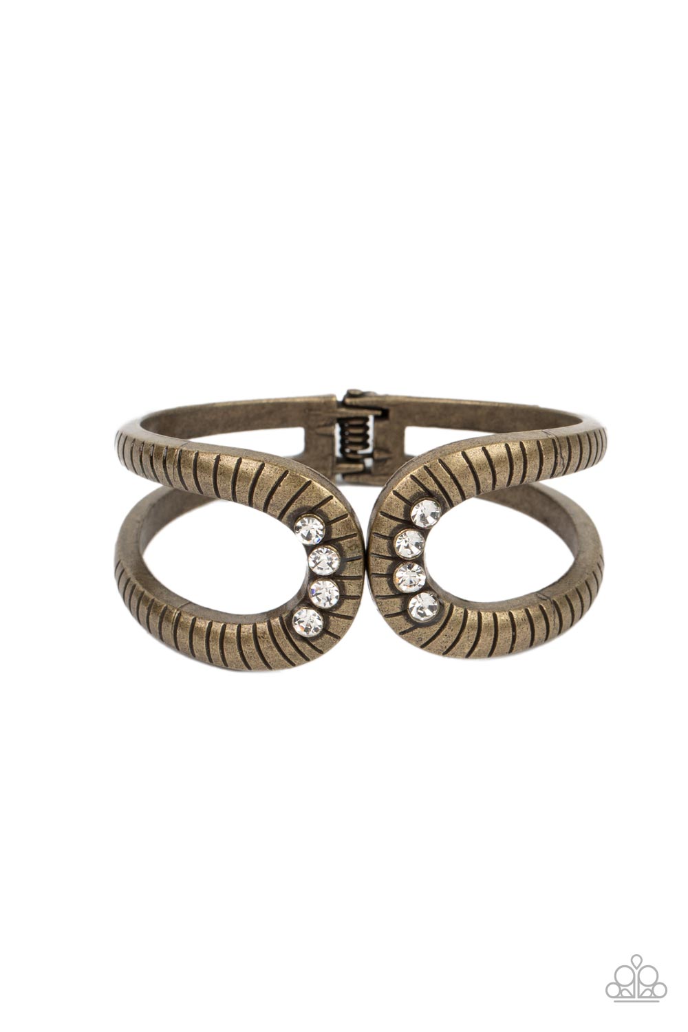 Desert Prosperity - Brass (White Rhinestone) Bracelet