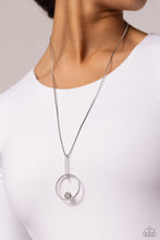 Load image into Gallery viewer, Hooped Theory - White (Solitaire Rhinestone) Necklace
