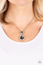 Load image into Gallery viewer, Castle Diamonds - Silver (Smokey Rhinestone) Necklace
